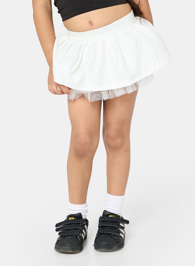 Panco Baby Girls LITTLE FLORALS Tulle Detailed Skirt with Elastic Waist - Image 1