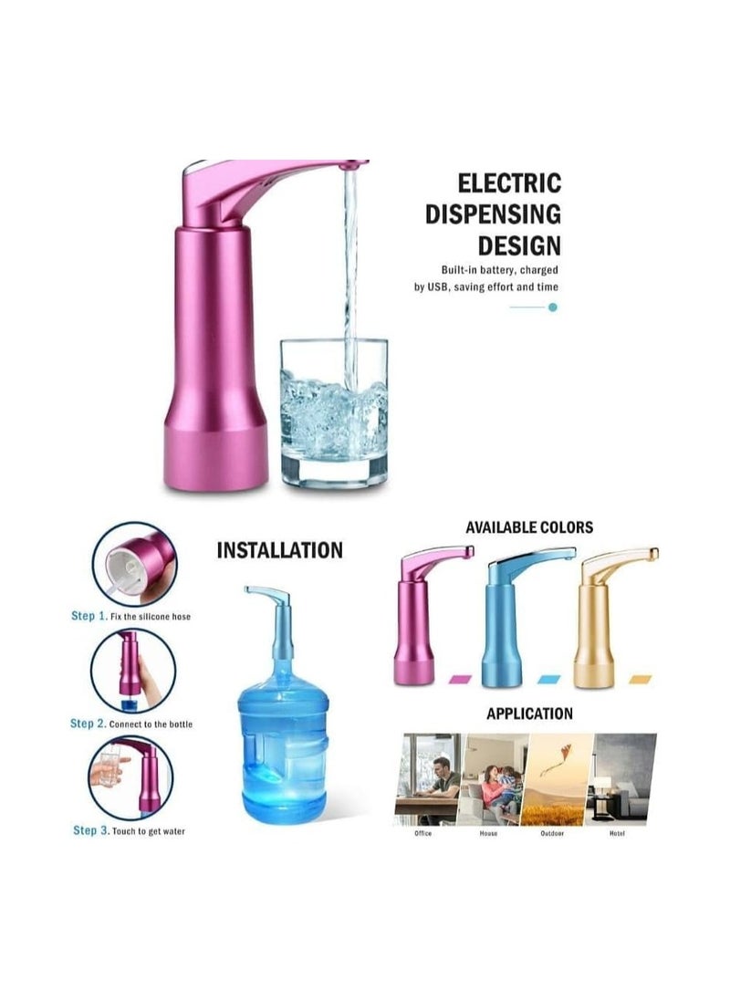 LIMITLESS Automatic Water Pump Water Bottle Pumping Machine Portable Drinking Water Pump Electric Water Dispenser Water Pumping Device (Pink)  - Image 2