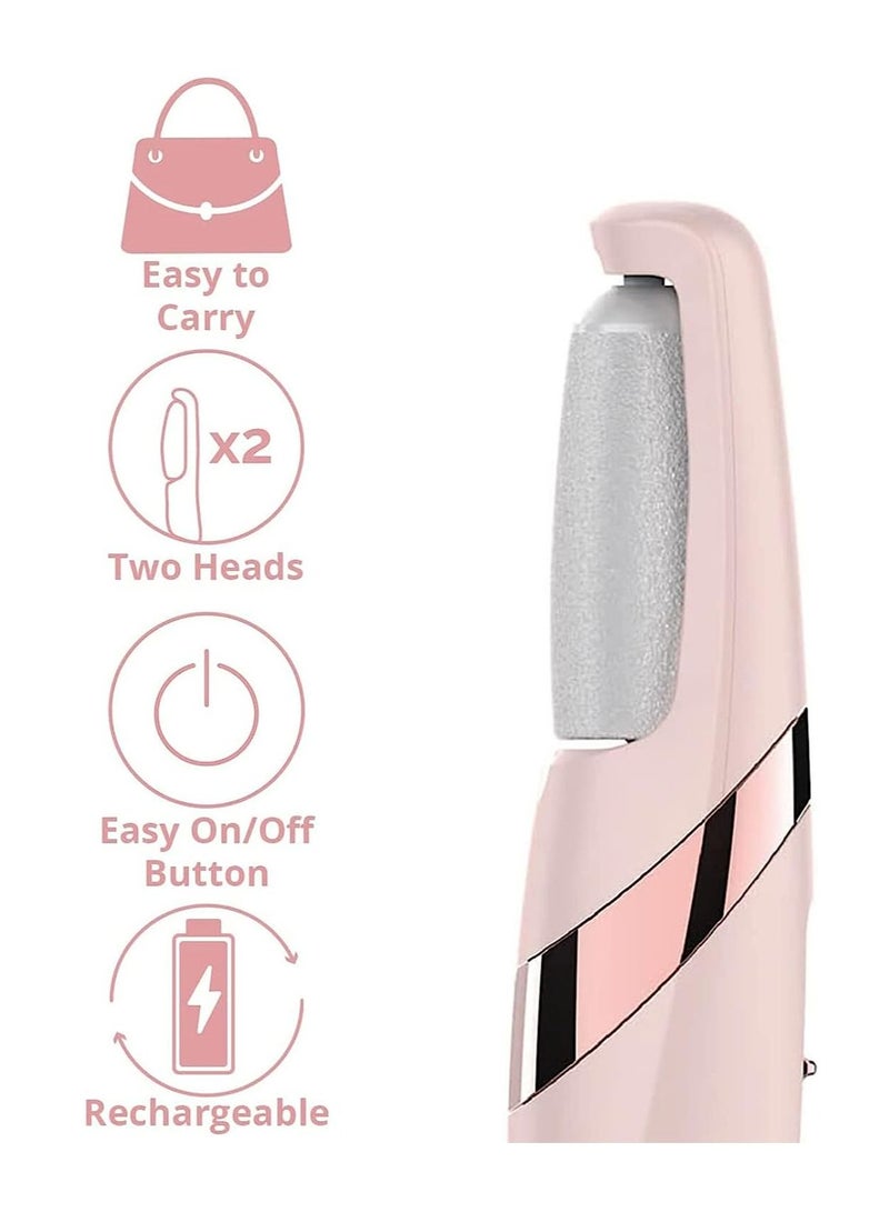 Arabest جهاز كهربائي لإزالة الجلد الميت من القدمين مقاوم للماء بدرجة IPX6، جهاز إزالة الجلد الميت من القدمين قابل لإعادة الشحن مع سرعتين ورأسين أسطوانيين لإزالة الجلد الميت من الكعبين المتشققين - Image 4