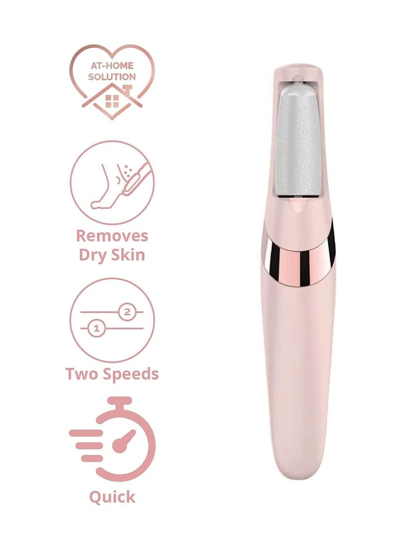 Arabest جهاز كهربائي لإزالة الجلد الميت من القدمين مقاوم للماء بدرجة IPX6، جهاز إزالة الجلد الميت من القدمين قابل لإعادة الشحن مع سرعتين ورأسين أسطوانيين لإزالة الجلد الميت من الكعبين المتشققين - Image 2