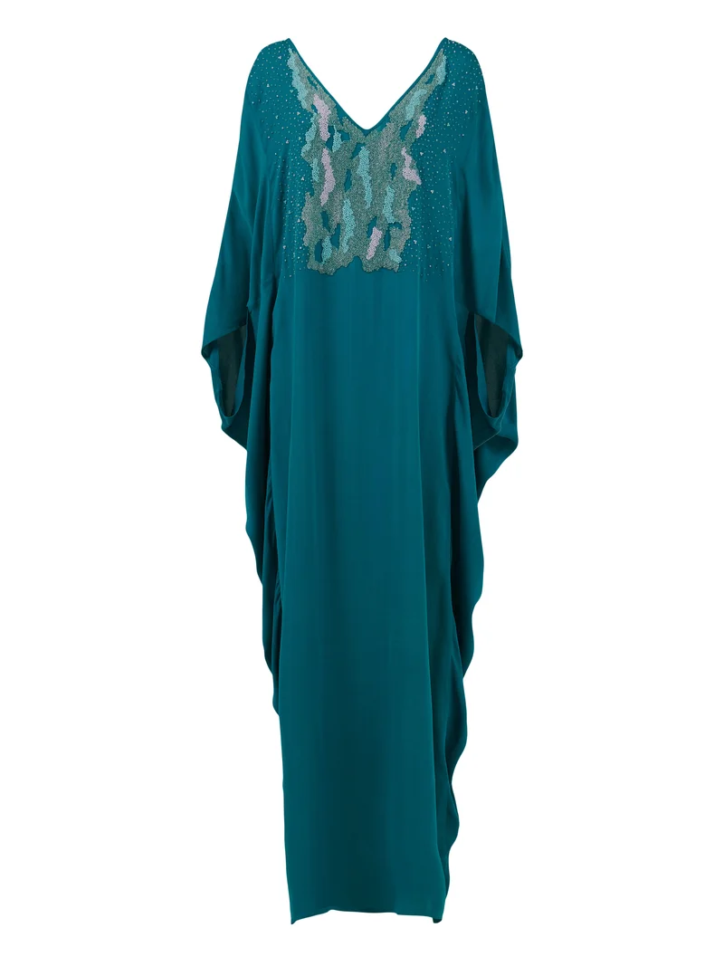 leem Embroidered Cocoon Kaftan