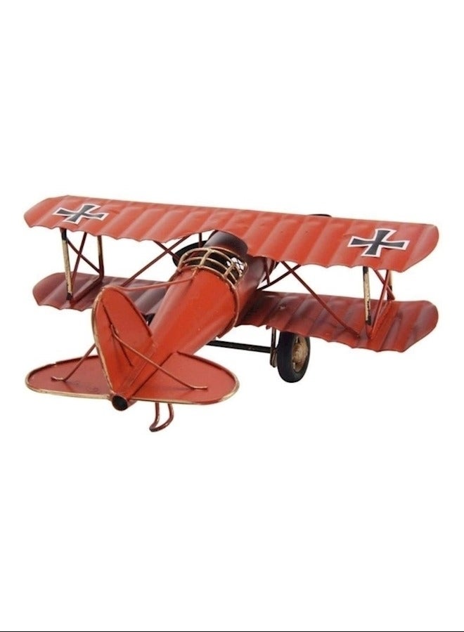 Metal Biplane Plane Aircraft Models Photo Props  - Image 4
