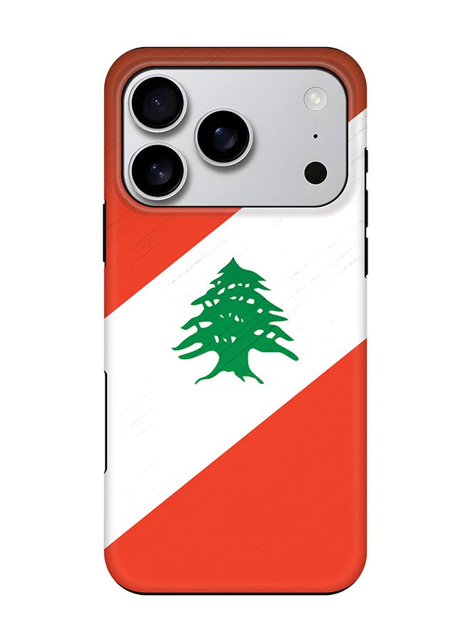 Stylizedd Tough Pro Magnetic Case for iPhone 17 Pro, Dual Layer hybrid PC + TPU Mobile Cover Matte - Flag Of Lebanon