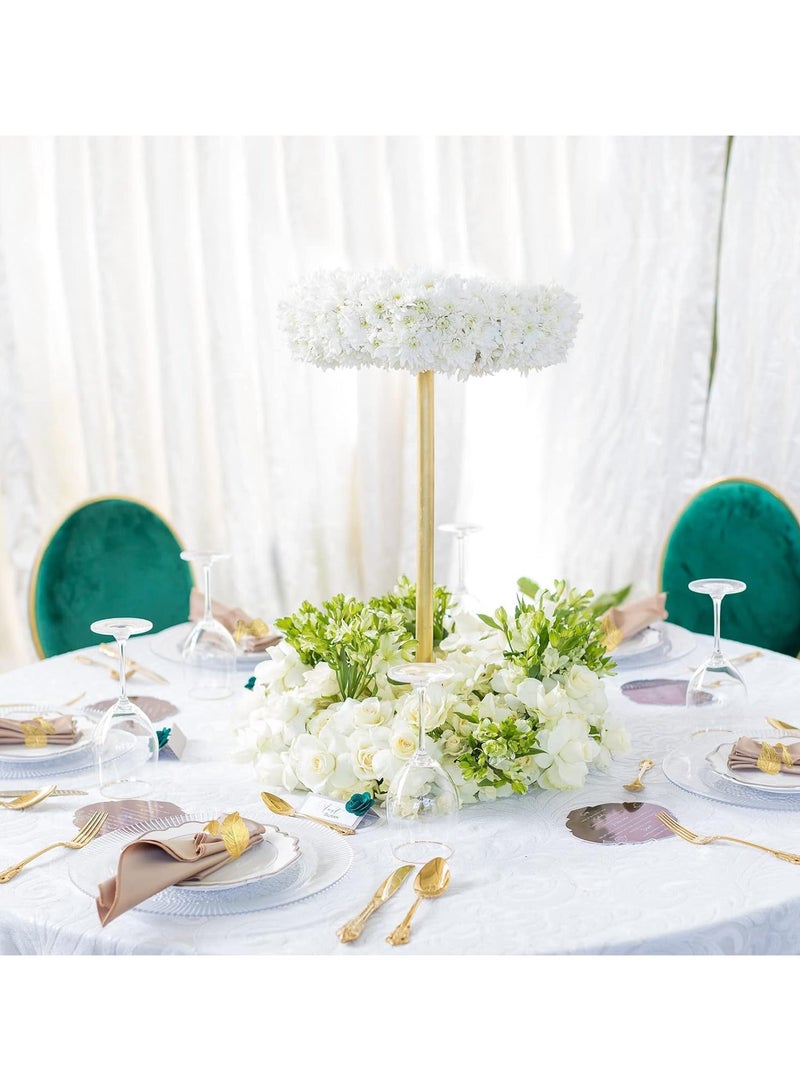 12 حلقة منديل من أوراق الذهب، فخامة طبيعية، لمسة نهائية لطاولة الطعام - Image 3