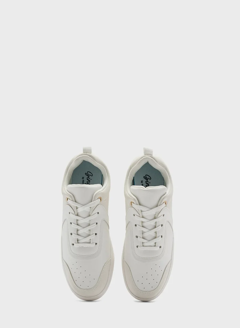 Ginger Faux Suede And Pu Sneaker