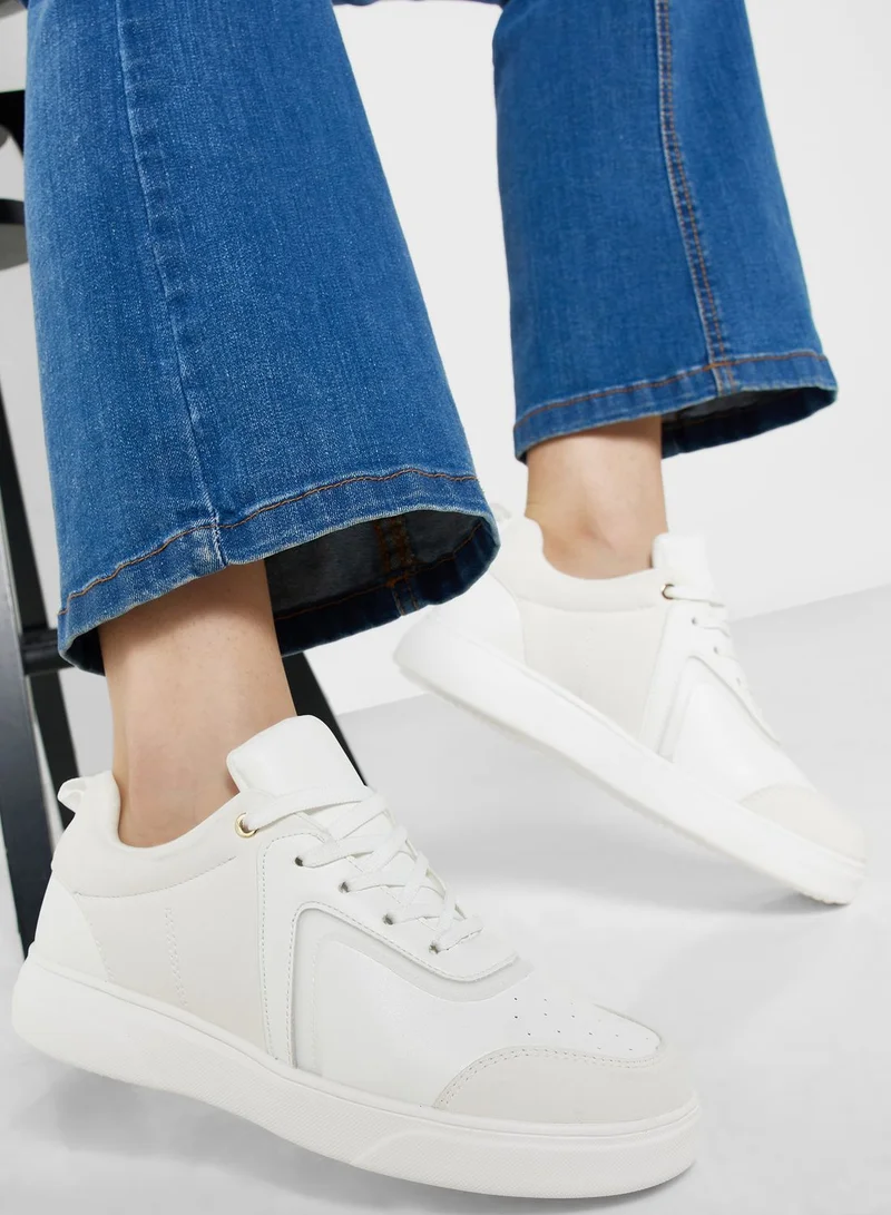 Ginger Faux Suede And Pu Sneaker