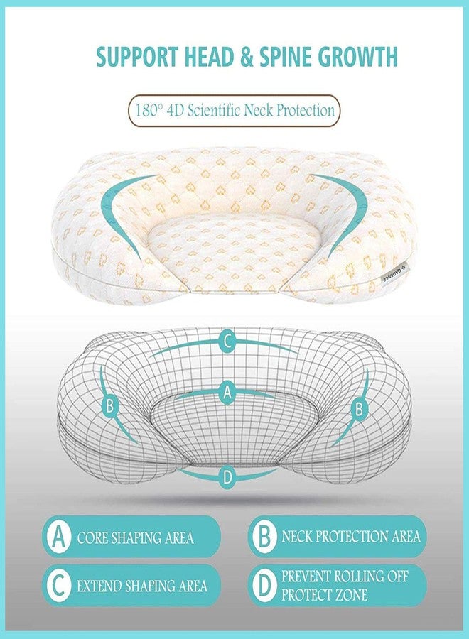 QADENCE Portable Baby Pillow – Adjustable Ergonomic Pillow with Cute Heart Design, Soft Breathable & Hypoallergenic Pillow for Newborn Sleeping, Prevents Flat Head, Cozy & Washable - Image 4