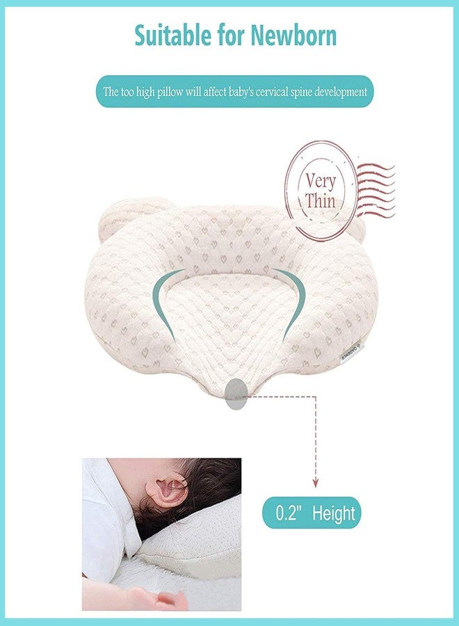 QADENCE Portable Baby Pillow – Adjustable Ergonomic Pillow with Cute Heart Design, Soft Breathable & Hypoallergenic Pillow for Newborn Sleeping, Prevents Flat Head, Cozy & Washable - Image 5