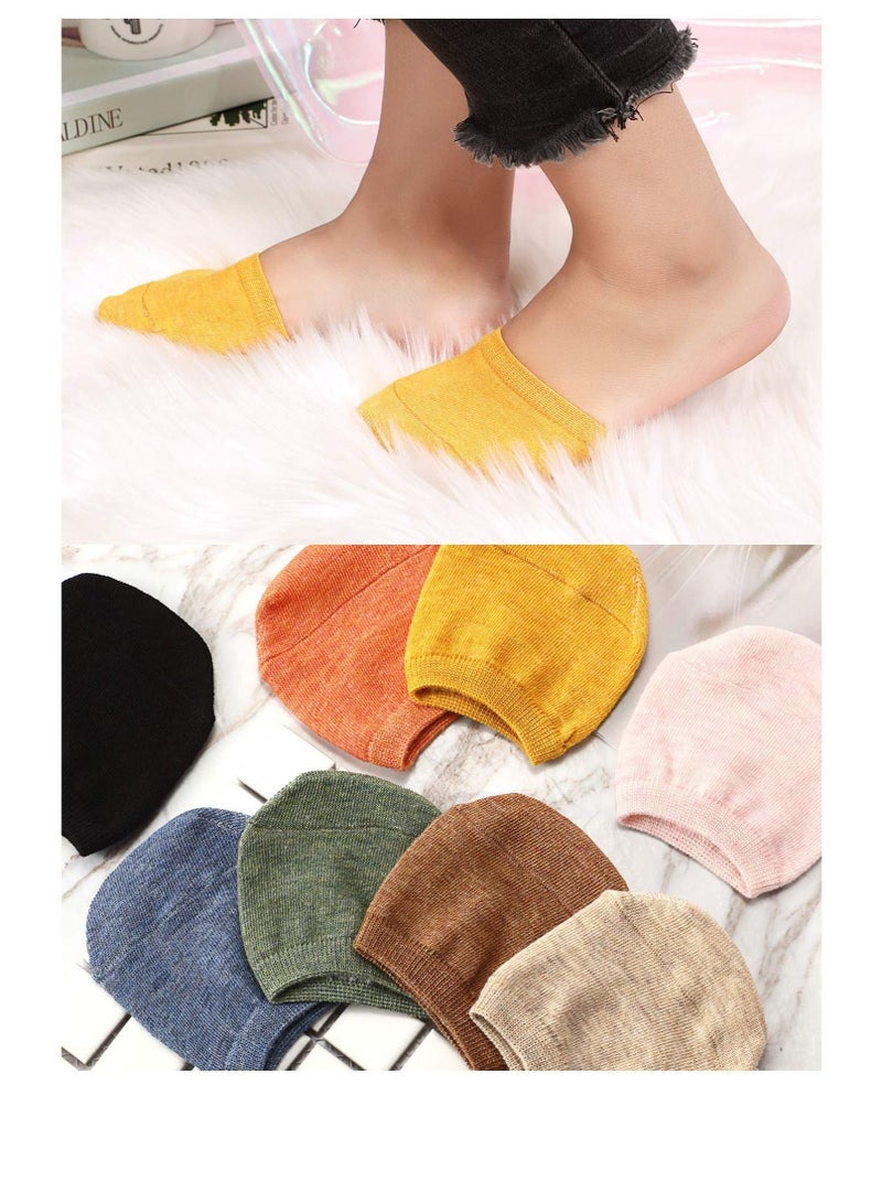 SYOSI Half forefoot Toe Socks, Women Socks, Toe Topper Socks for Women, Non-Slip Pain Relief Sponge Toe Half Socks, Toe Topper Liner Half Socks, cotton Socks Seamless (8Pairs) - Image 2