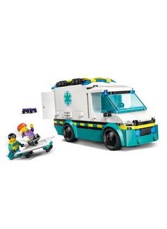 LEGO LEGO Emergency Ambulance Toy With 2 Minifigures Building Set - 60451  - Image 4