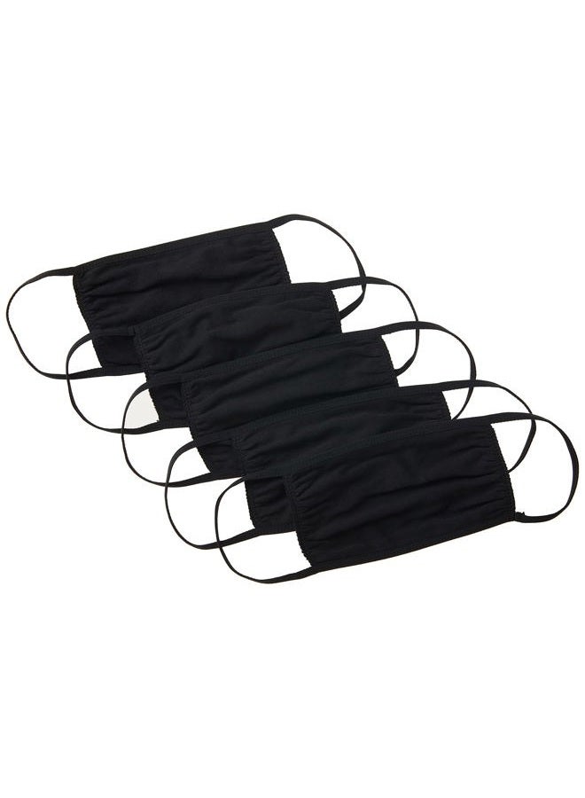 Hanes Reusable Cotton Face Mask 50 Count (Pack of 1), Black, 50 Count (Pack of 1) - Image 1