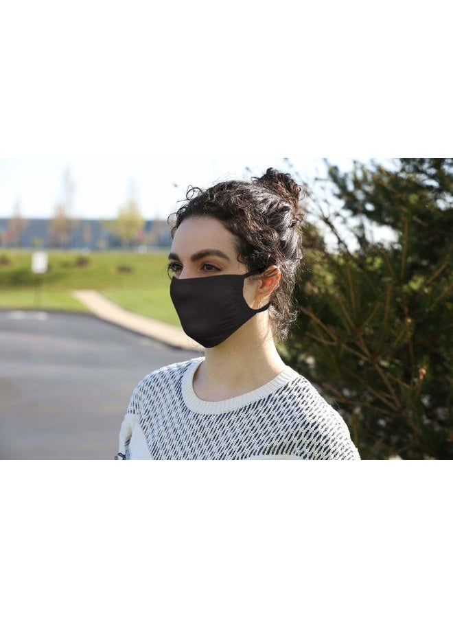 Hanes Reusable Cotton Face Mask 50 Count (Pack of 1), Black, 50 Count (Pack of 1) - Image 2