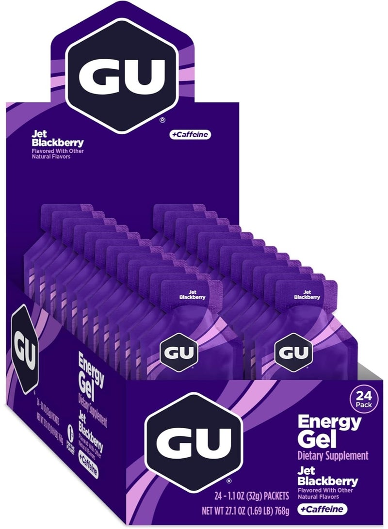 جي يو إنيرجي لابس جل الطاقة الأصلي من جي يو إنرجي للتغذية الرياضية (نكهة التوت الأسود، 24 عبوة) - Image 1