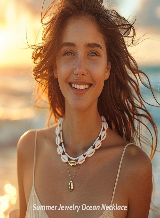 Your Always Charm Conch Shell Necklace Gold Snail Shell NecklaceHalloween Party Cosplay Costume Ocean Jewelry Beach Vacation Essentials Seashell Necklace Summer Outfits Trendy Beach Charms for Women 2025 - Image 3