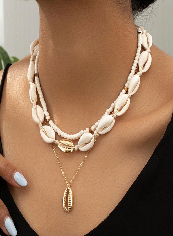 Your Always Charm Conch Shell Necklace Gold Snail Shell NecklaceHalloween Party Cosplay Costume Ocean Jewelry Beach Vacation Essentials Seashell Necklace Summer Outfits Trendy Beach Charms for Women 2025 - Image 2