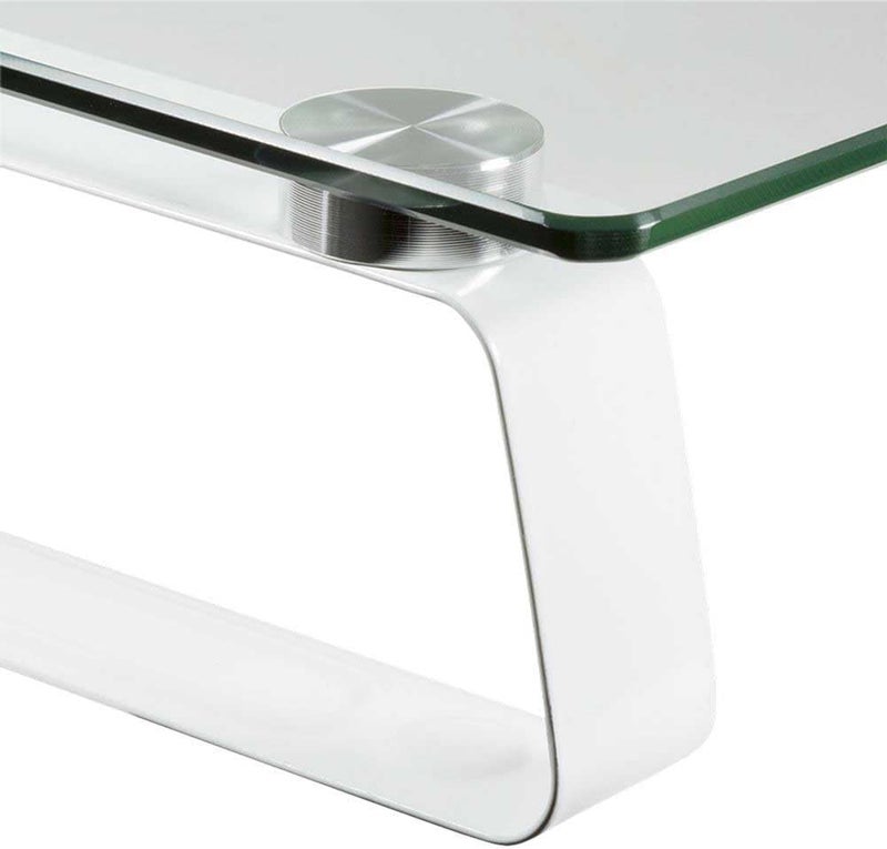 Logilink BP0027 Glass and Metal Monitor Riser, 20 kg Load Capacity, 5 mm Thickness, 560 x 210 x 80 mm (BP0027 TV Stand) - Image 3