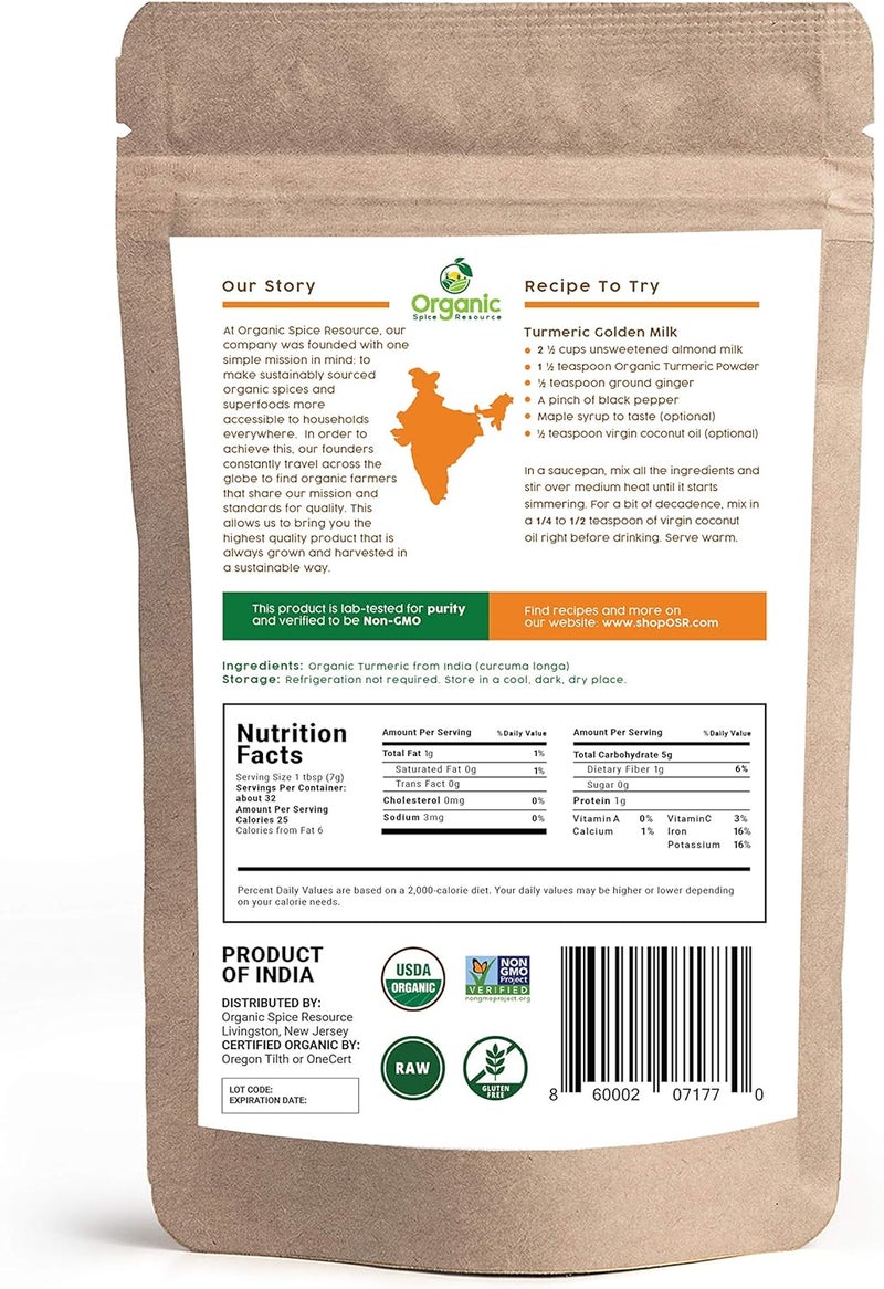organic_spice_resource Organic Turmeric Powder - 8oz (226g) - Image 2