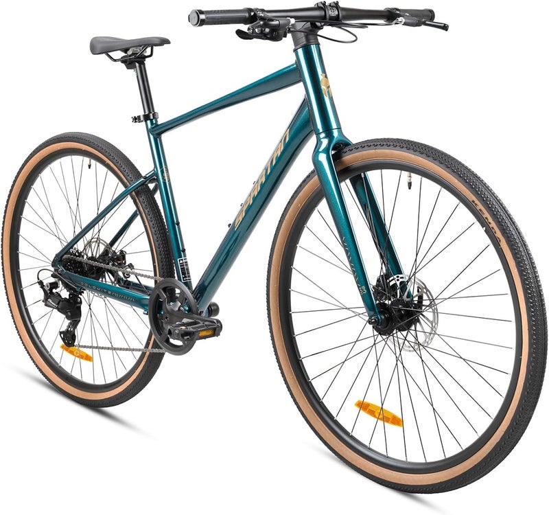 Spartan Dolomite 700C Hybrid Bike | Lightweight Alloy Frame | Shimano Essa 8 Speed | Disc Brakes | Kenda 700x38C Tyres | 52 cm Medium Frame | Oceanic Teal - Image 1