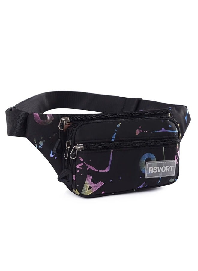Waterproof OxFord Cloth Fit Waist Bag Mobile Phone Bag Fashion Shopping Bag Crossbody Bag Single Shoulder Trendy Brand Women's Bag Trendy Women's Bag-Color:Pink - Image 4