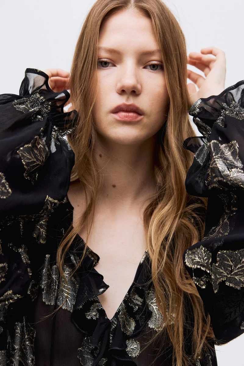 اتش اند ام بلوزة شيفون