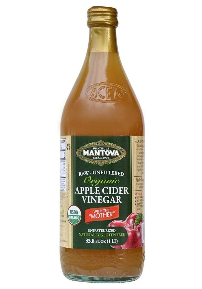 Mantova Organic Raw Unfiltered Apple Cider Vinegar with Mother - 34 Oz - Image 1
