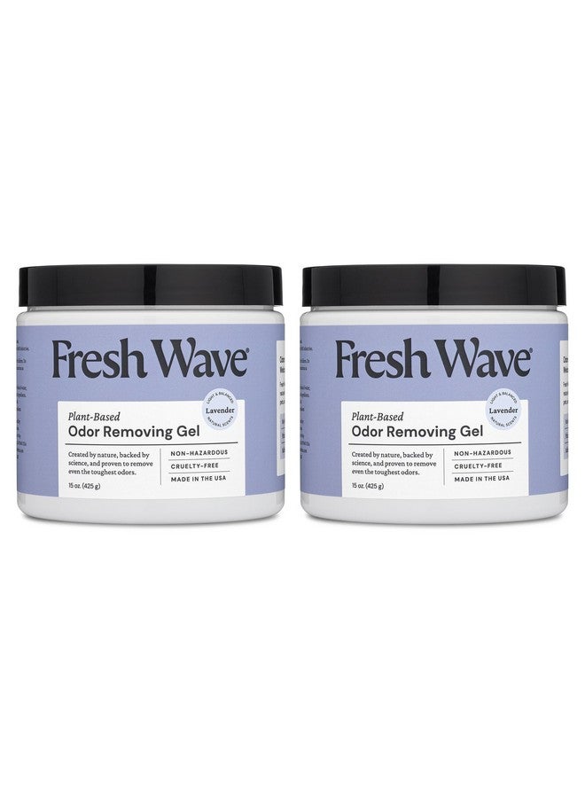 Fresh Wave جل إزالة الروائح العطرية من فريش ويف، 15 أونصة، عبوة من 2 - ماصات روائح أكثر أمانًا للمنزل، مزيل روائح طبيعي قائم على النباتات، كل 15 أونصة تدوم 30-60 يومًا، للطهي، القمامة والحيوانات الأليفة - Image 1