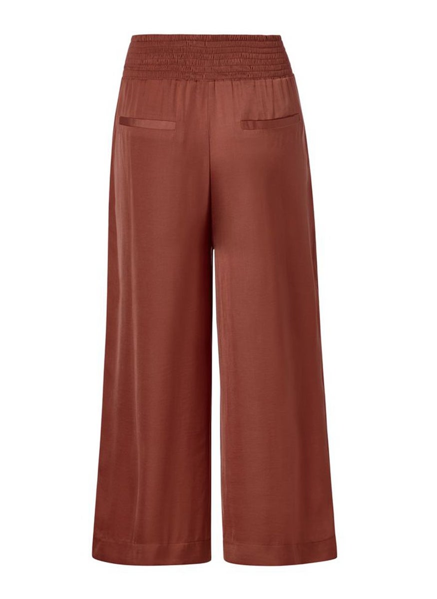 Tchibo - Women Wide Leg Non Stretchable Palazzo Pants, Maroon - Image 1