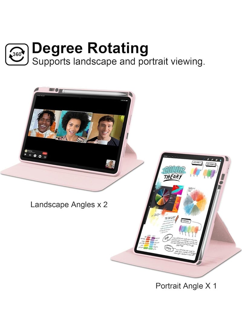General - Case Compatible with Huawei MatePad 11.5 S (2024)/MatePad Air 2023/MatePad 11.5 2023 with Pencil Holder, Clear Back Case 360 Degree Swivel Stand Cover with Auto Sleep/Wake - Image 1