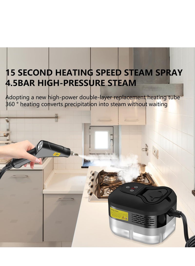 Joshberg Handheld Steam Cleaner High Pressure Steamer Portable Steam Cleaning Machine for Home Use With 3 Brushes - Image 4