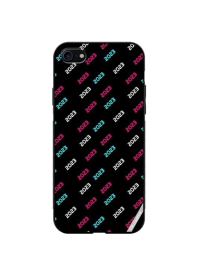 VR CREATIVE - Protective Case Cover For Apple iPhone 7/8/SE 2020 Creative Concept Of 2023 Happy New Year Design Multicolour - Image 1