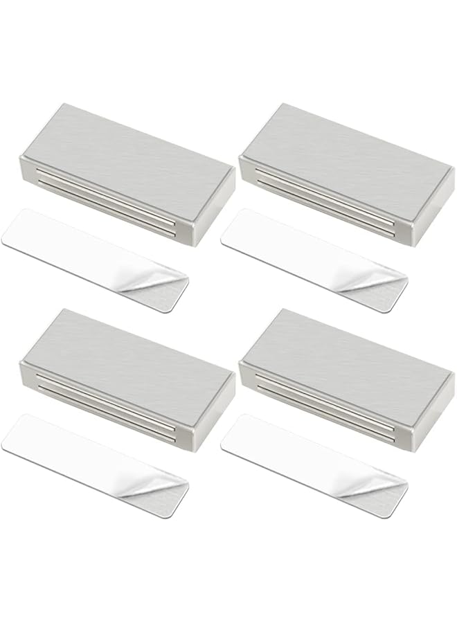 S-TOP Cabinet Magnetic Catch Adhesive, 4 PCS Magnetic Adhesive for Furniture, Strong Cabinet Door Latch for Kitchen Cupboard Closet Drawer Closure, Heavy Duty Stainless Steel Hardware - Image 1