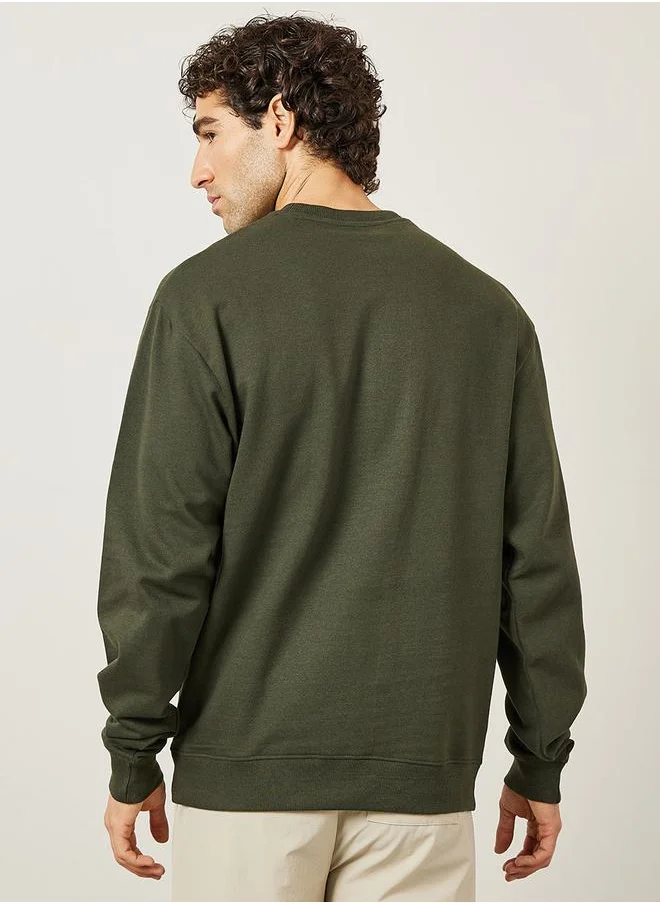 ستايلي Minimal Print Relaxed Fit Sweatshirt