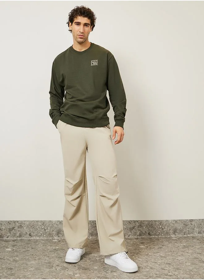 Styli Minimal Print Relaxed Fit Sweatshirt