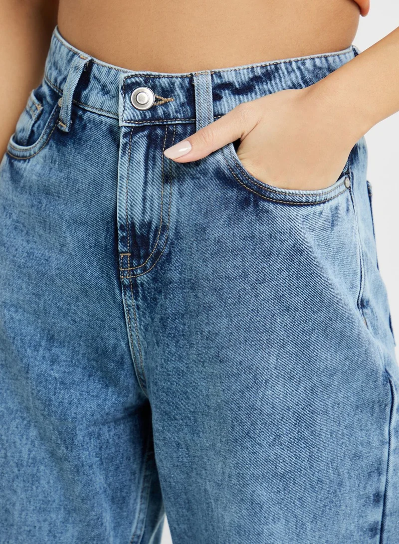 Ginger Bleached High Waist Straight Fit Jeans