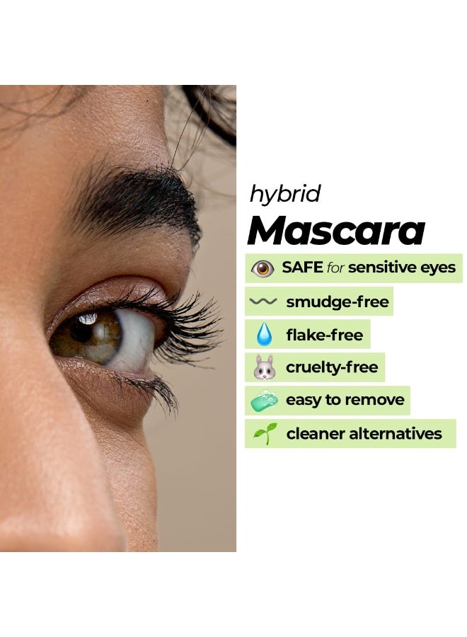 Ruby's Organics Mascara Black - Natural, Non-toxic, Long-lasting, Waterproof, Full-lift, Eye Makeup, Safe and Non-irritating Formula for Sensitive Eyes, Cruelty-Free, Paraben Free - Black, 6.5ml - Image 2