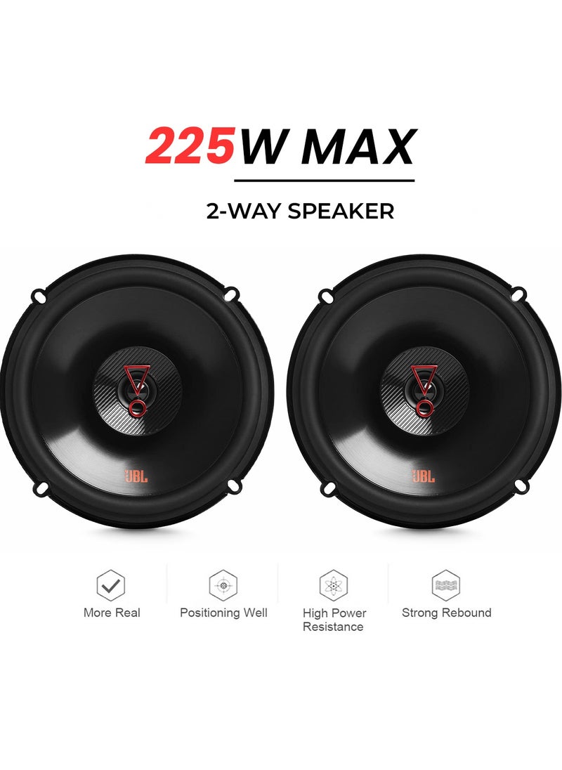 JBL - JBL Stage 3637F 225W 2-Way Coaxial Car Speakers Audio Music Player – High-Performance Audio with Strong Magnetic Steel for Loud and Clear Sound - Image 1