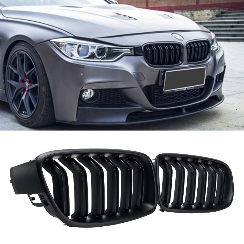 DEKEWEI ABS F30 Grill Front Kidney Grille for 20122018 BMW 3 Series F30 F31 Double Slats Matte Black Grills 2pcs