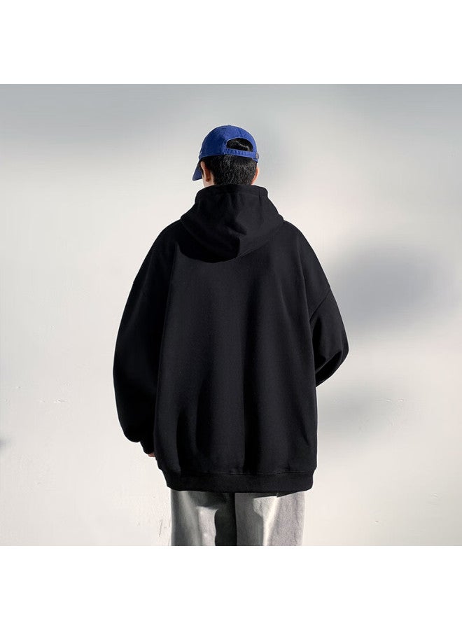 Swamp Area American-style Hooded Men's Sweatshirt, Spring And Autumn Loose-fit Heavyweight Casual College Style Pullover Top, Sar02 Black, Size S - Image 1