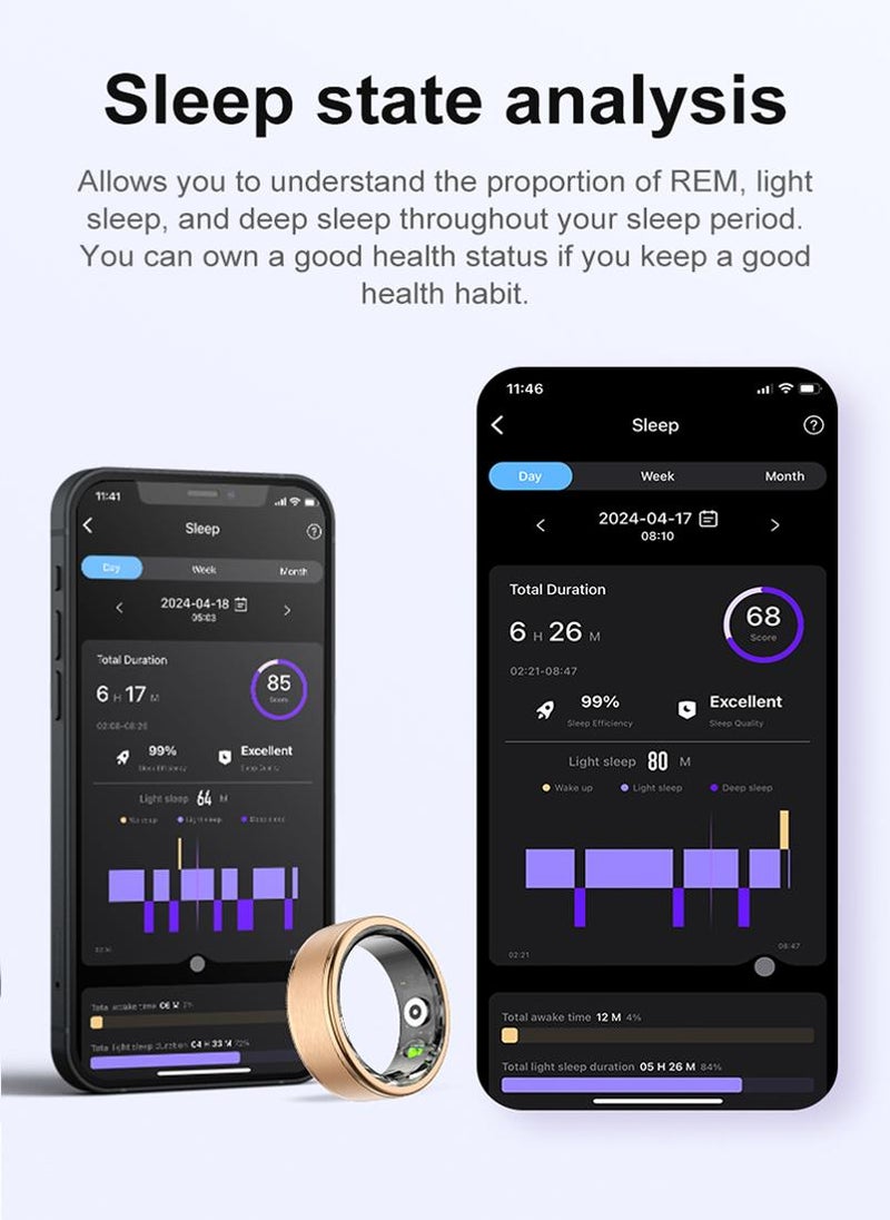 Seventy Five Stainless Steel Smart Ring With Heart Rate And Steps Monitoring 