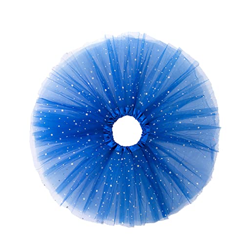 Jastore® Girls Layered Stars Sequins Tutu Skirt Princess Ballet Dance Dress (Navy Blue) - Image 2