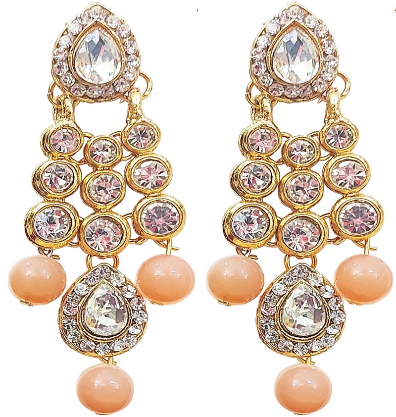 CHRISHAN Store gold plated designer stone pearl necklace set for women and girls. - Image 5