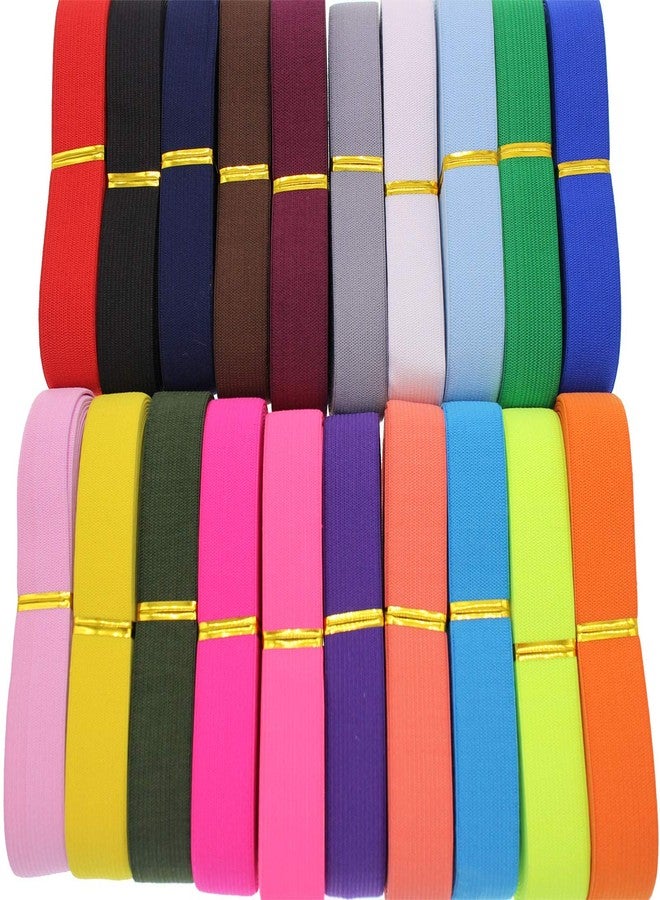 JESEP Assorted-Color Knit Elastic Band for Sewing 40 Yards 1inch-25mm Flat Heavy Stretchy Elastic Straps Elastic Band Spool for DIY Craft-Bedspread-Clothing-Pants Waistband-Wigs-Skirts- DIY Projects - Image 2