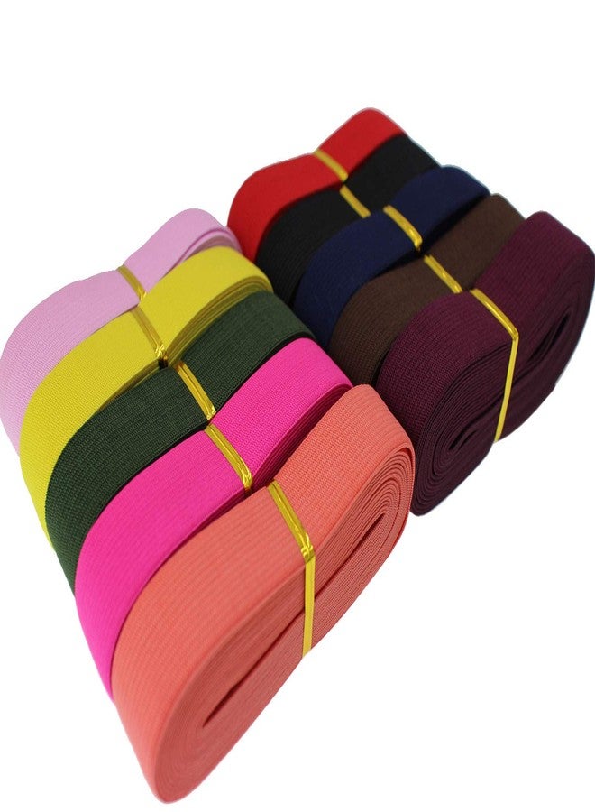 JESEP Assorted-Color Knit Elastic Band for Sewing 40 Yards 1inch-25mm Flat Heavy Stretchy Elastic Straps Elastic Band Spool for DIY Craft-Bedspread-Clothing-Pants Waistband-Wigs-Skirts- DIY Projects - Image 3