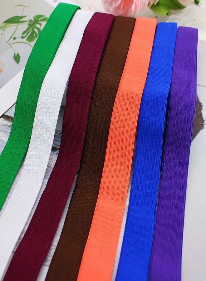 JESEP Assorted-Color Knit Elastic Band for Sewing 40 Yards 1inch-25mm Flat Heavy Stretchy Elastic Straps Elastic Band Spool for DIY Craft-Bedspread-Clothing-Pants Waistband-Wigs-Skirts- DIY Projects - Image 4
