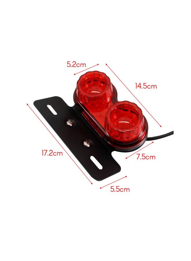 Loquat Universal LED Motorcycle Dual License Plate Holder Lights - Image 3