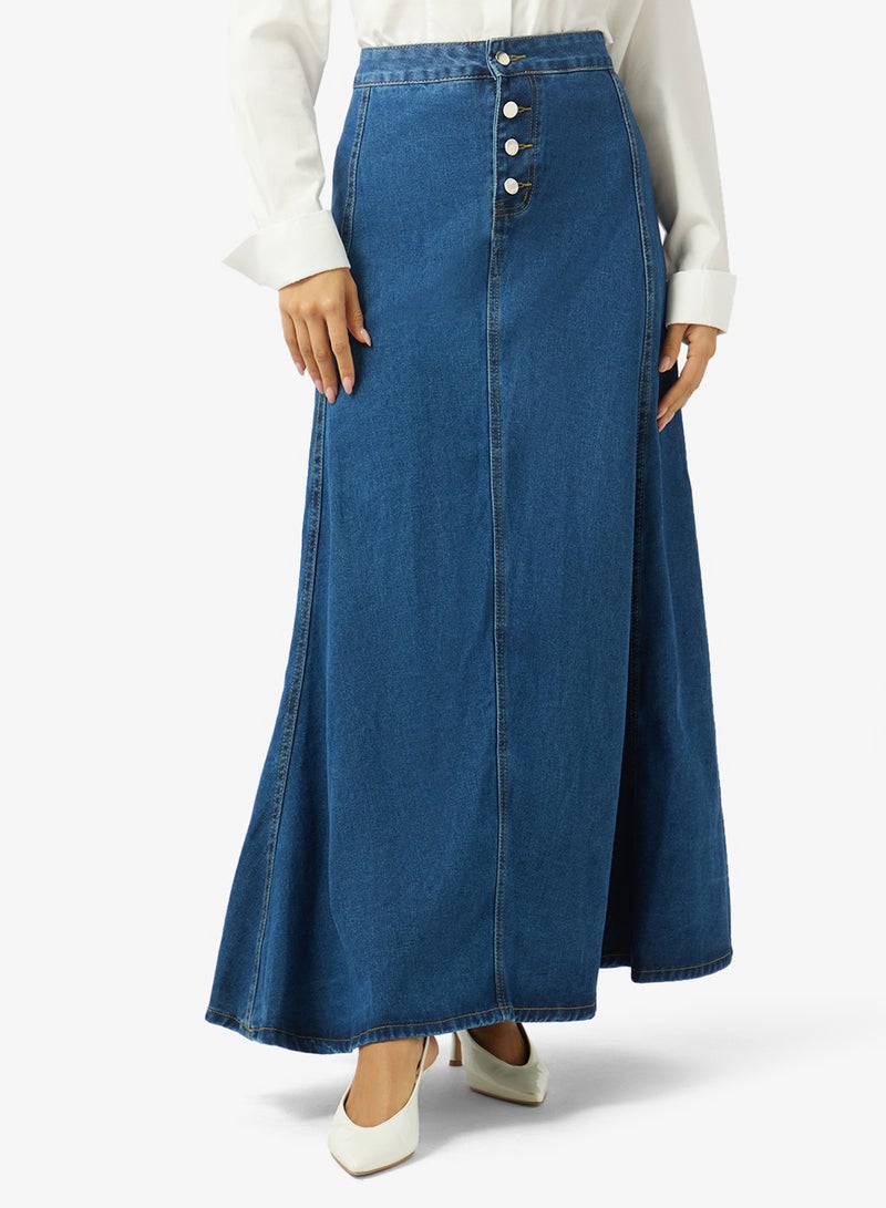 Khizana Denim A-line Skirt - Image 1