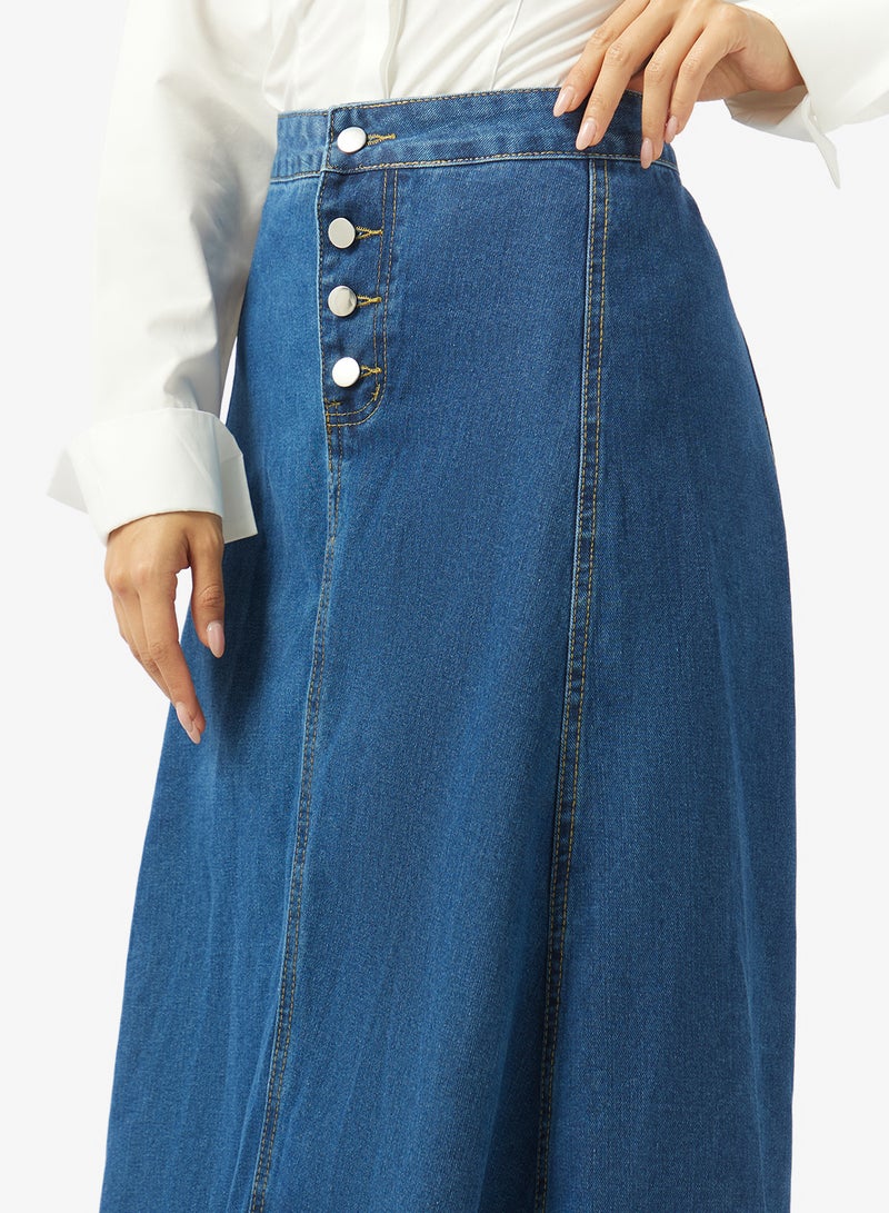 Khizana Denim A-line Skirt - Image 4