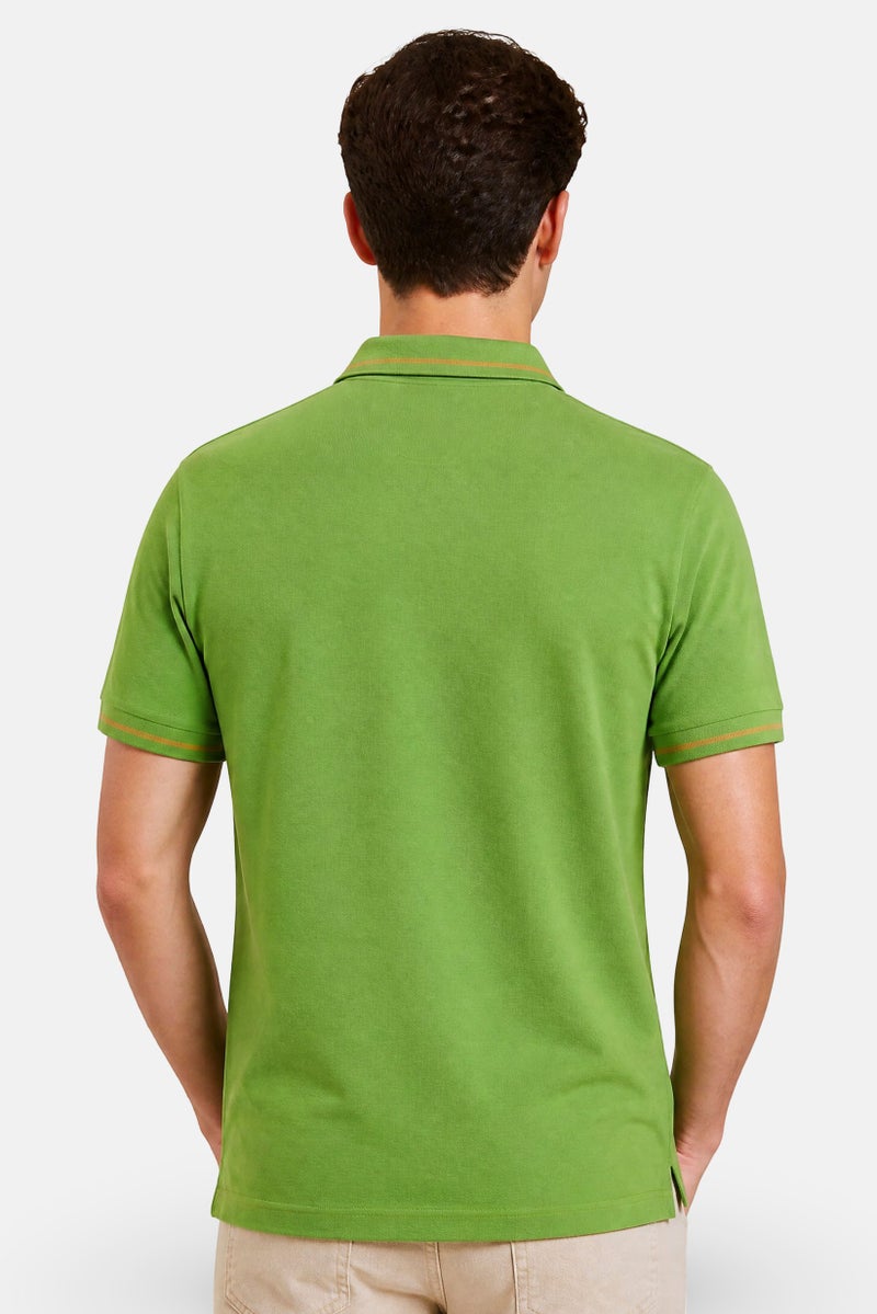 La Martina Men Regular Fit Embroidered Logo Long Sleeve Polo Shirt, Green - Image 2