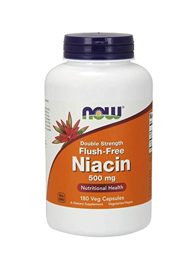 Now Foods Niacin Dietary Supplement - 180 Veg Capsules - Image 1