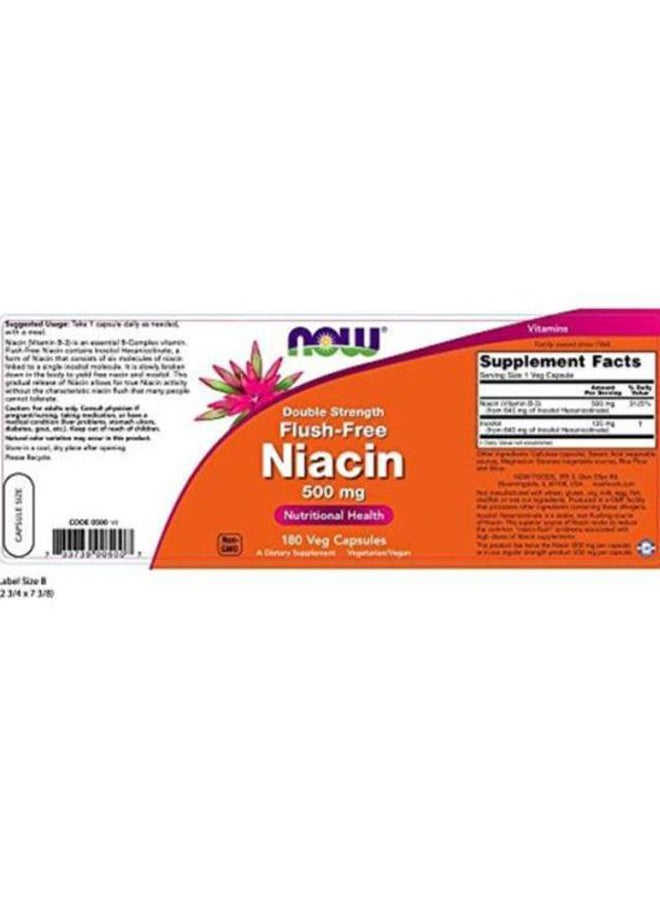 Now Foods Niacin Dietary Supplement - 180 Veg Capsules - Image 4